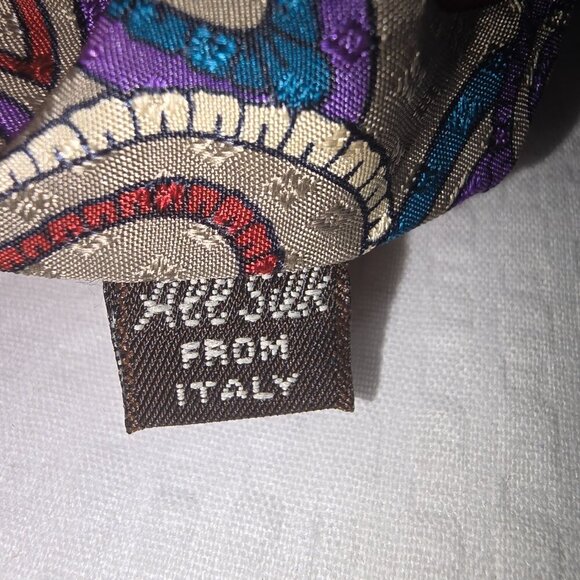 GIVENCHY MONSIEUR ITALIAN SILK TIE MUSHROOM COLOR WITH MULTI COLOR PAISLEY MENS - Picture 6 of 6